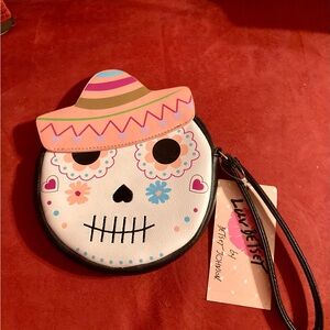 Betsey Johnson Dia De Los Muertos Mini Clutch/ Coin Purse